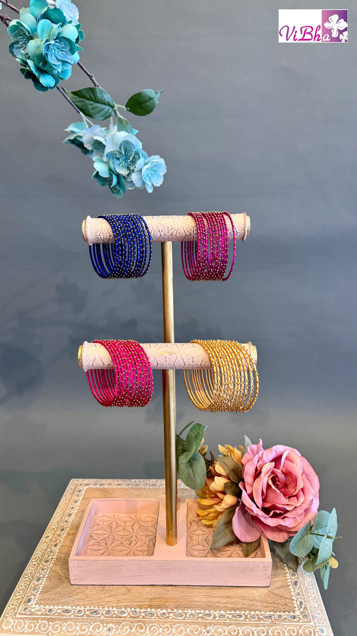 Silk Thread Bangles Dozen Set
