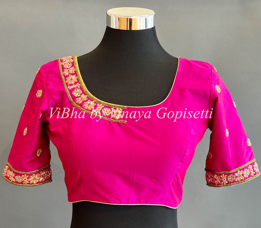 Blouses - Pink Embroidered Blouse