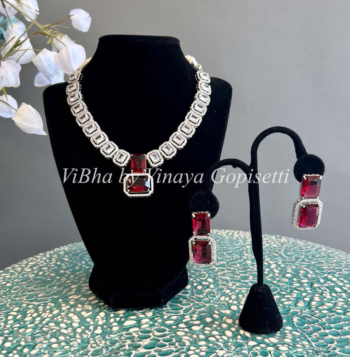 AD and Ruby Necklace Set