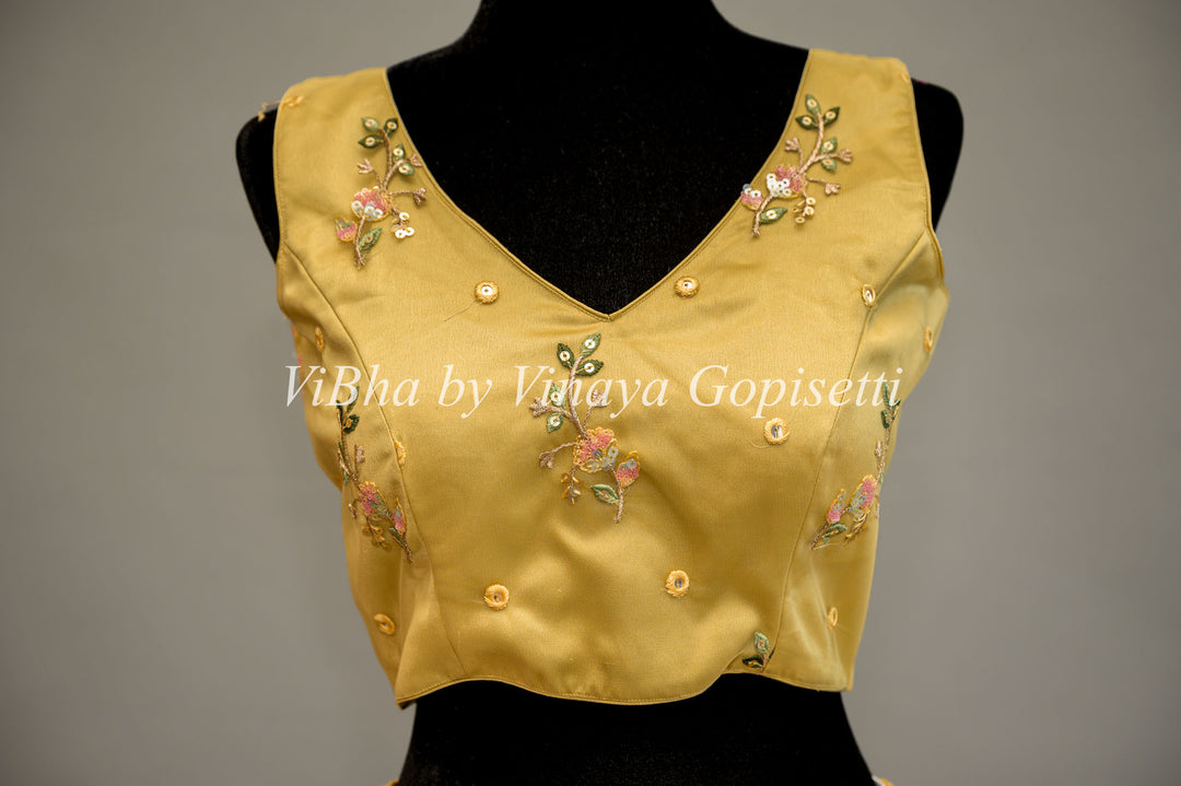 Mustard Yellow Embroidered Blouse