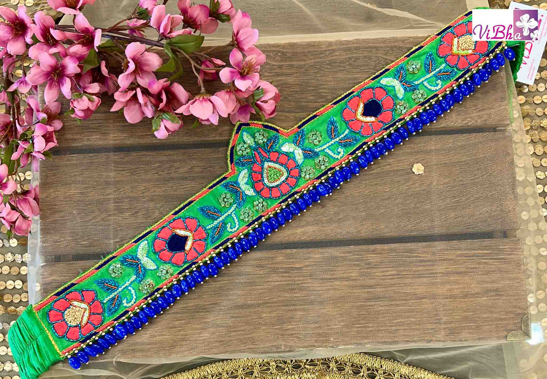 Accessories & Jewelry - Green Hand Embroidered Waist Belt