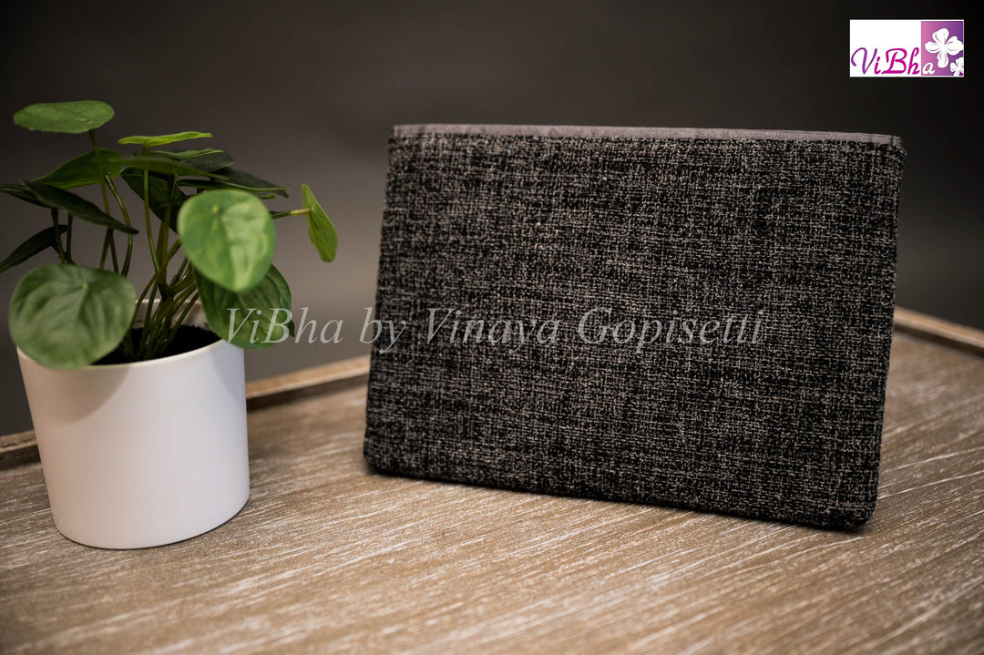 Accessories & Jewelry - Jute Nirmal Hand Painted- Grey And Black Clutch