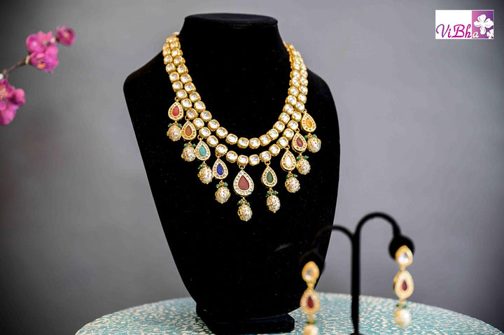 Accessories & Jewelry - Kundan Two Layer Heavy Set