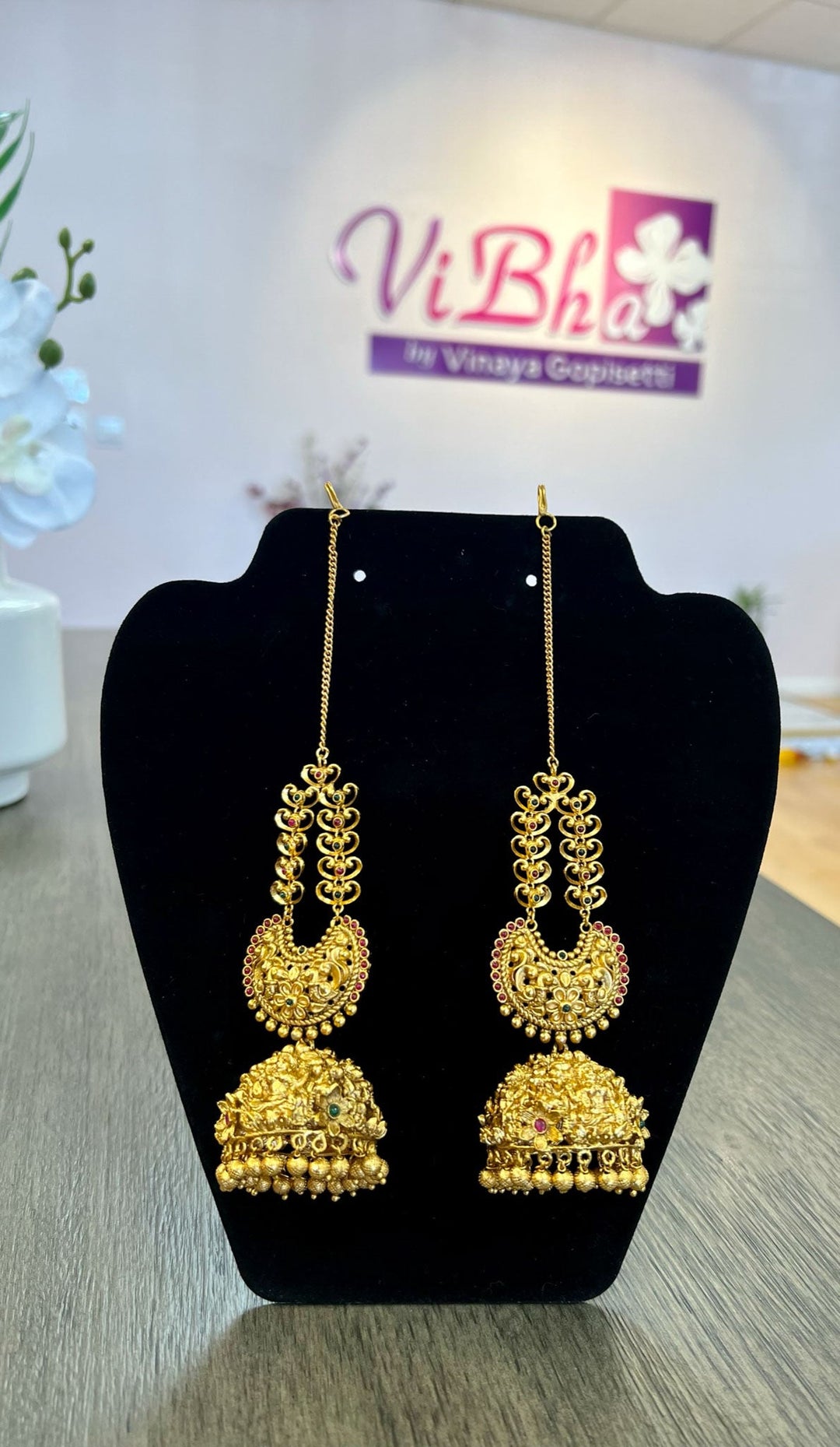 Accessories & Jewelry - Nakshi Jhumkas With Back Chain