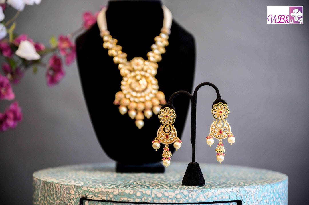 Accessories & Jewelry - Pearl Ruby Kundan Necklace