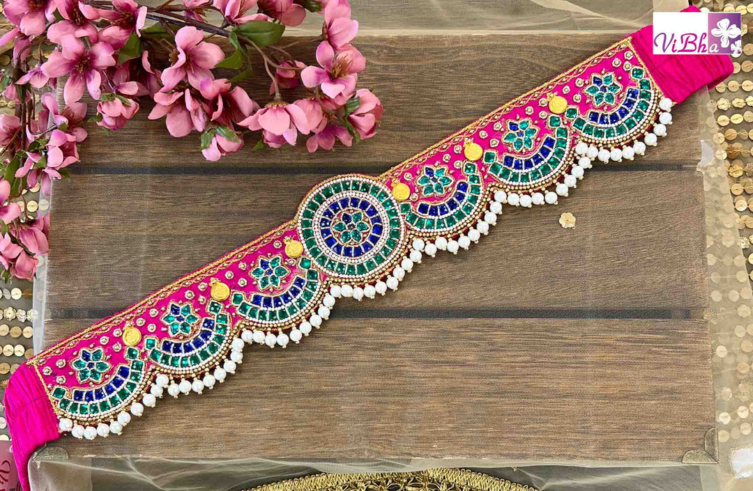 Accessories & Jewelry - Pink Hand Embroidered Waist Belt