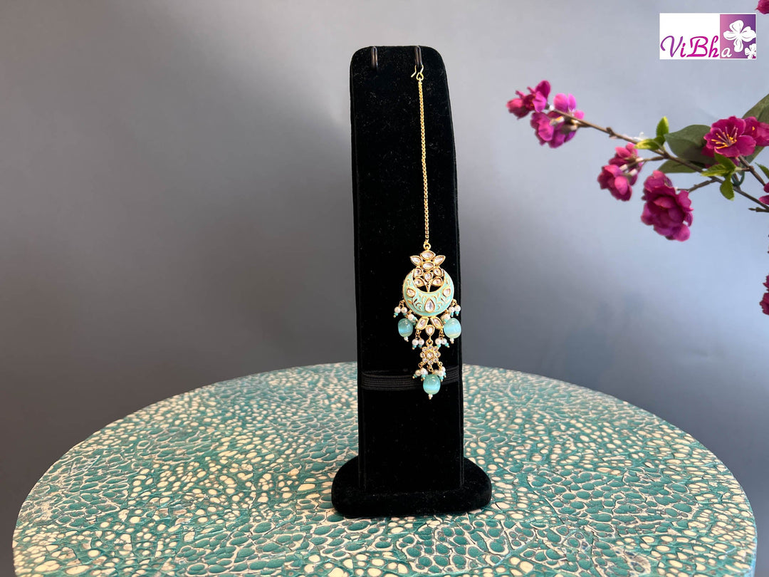 Accessories & Jewelry - Turquoise Beads And Kundan Choker Set