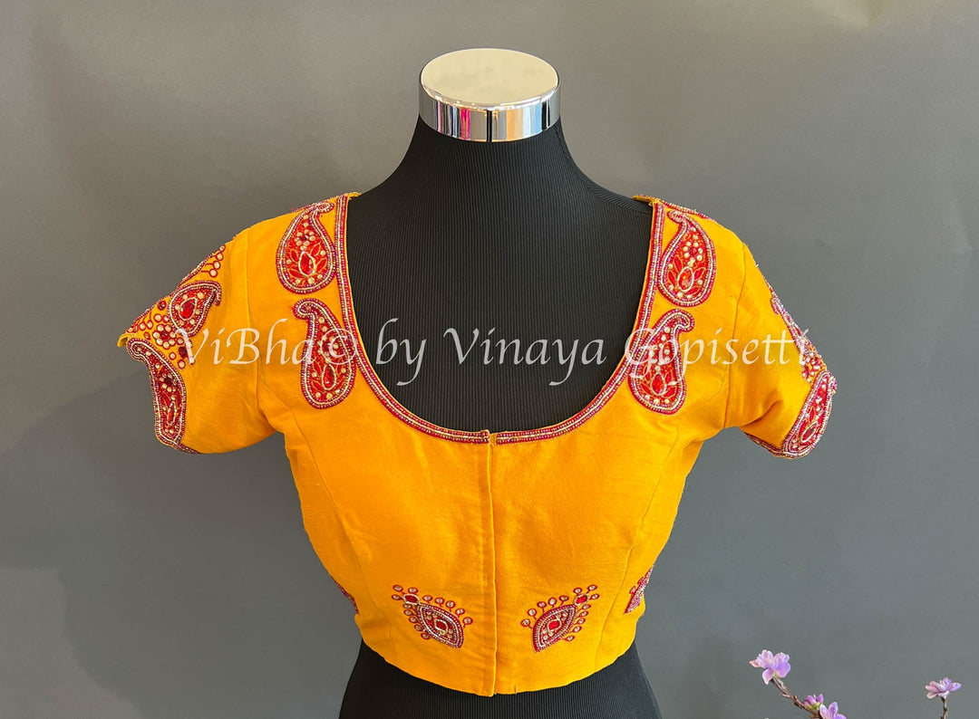 Blouses - Yellow Embroidered Blouse