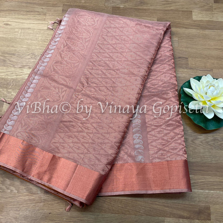 Kanchi Soft Silk Sarees - Copper Softsilk Kanchipattu Saree