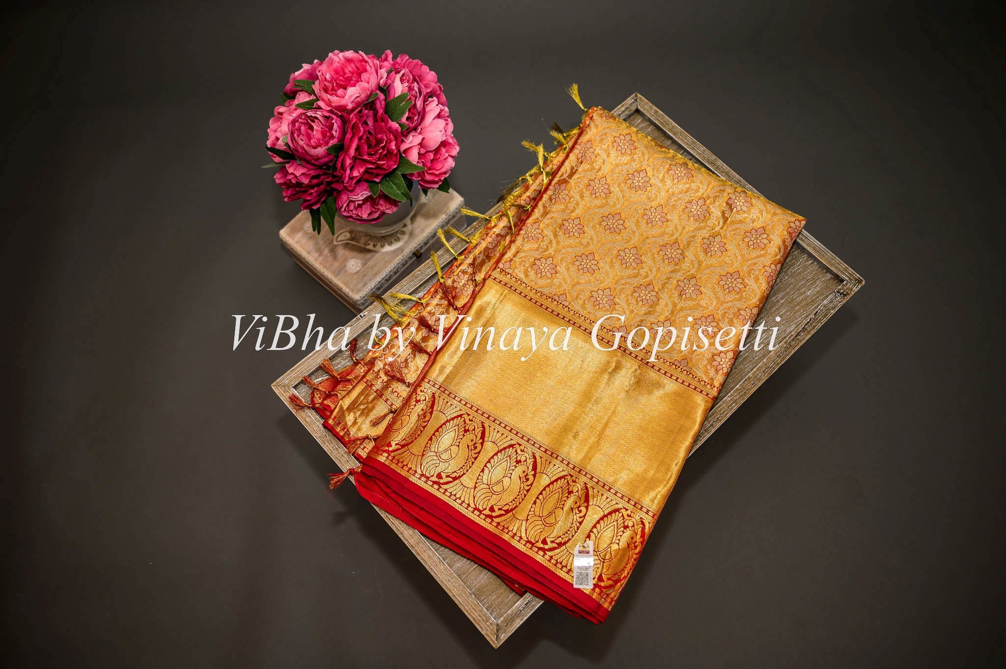 Buy Gold Tissue Silk V Neck Saree Blouse For Women by Pranay Baidya Online  at Aza Fashions.