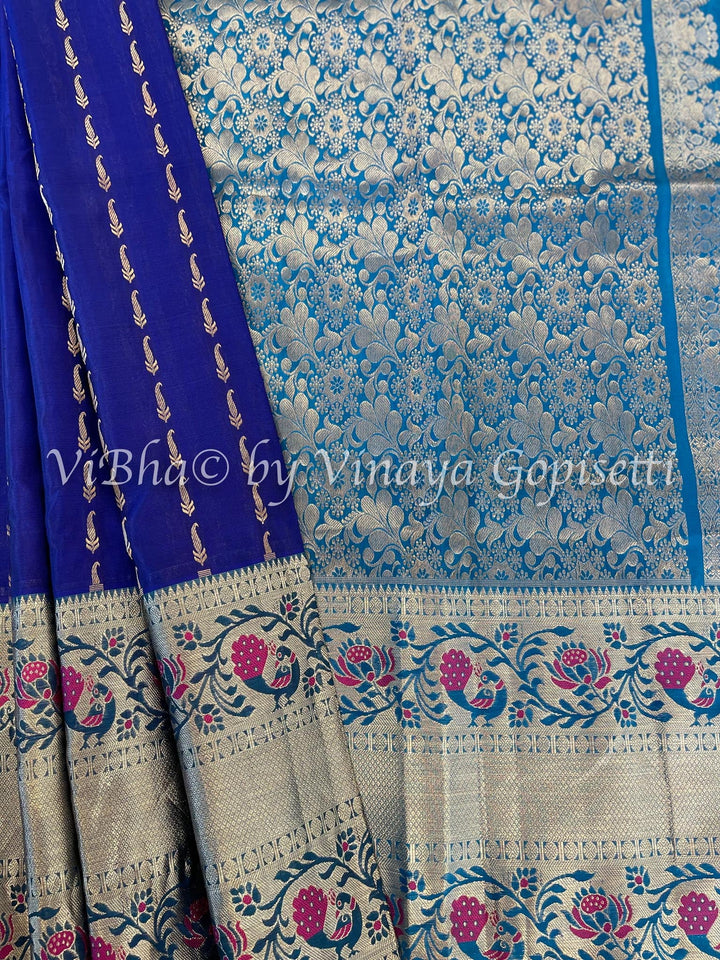 Sarees - Royal Blue Venkatagiri Silk Saree